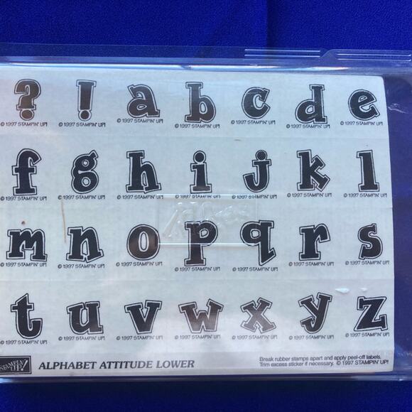 Stampin’ up alphabet attitude lowercase rubber stamps - Picture 1 of 3